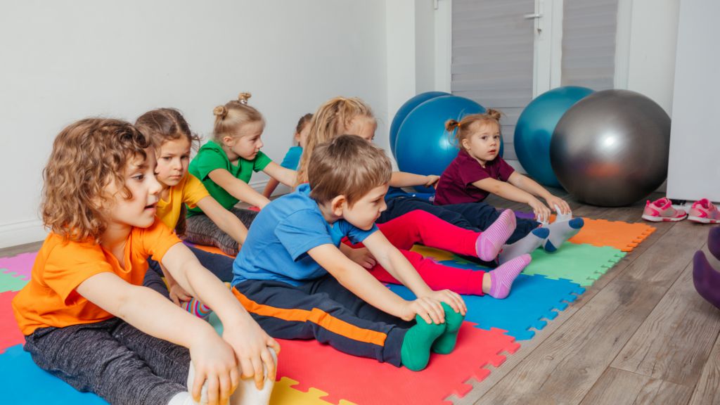 Children engaged in sports activities